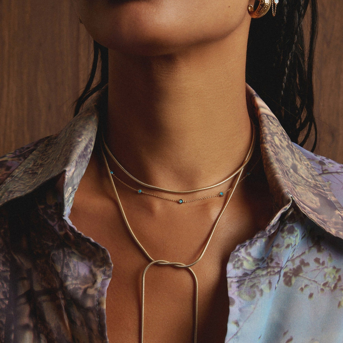 Aurate x Frye: Turquoise Station Necklace