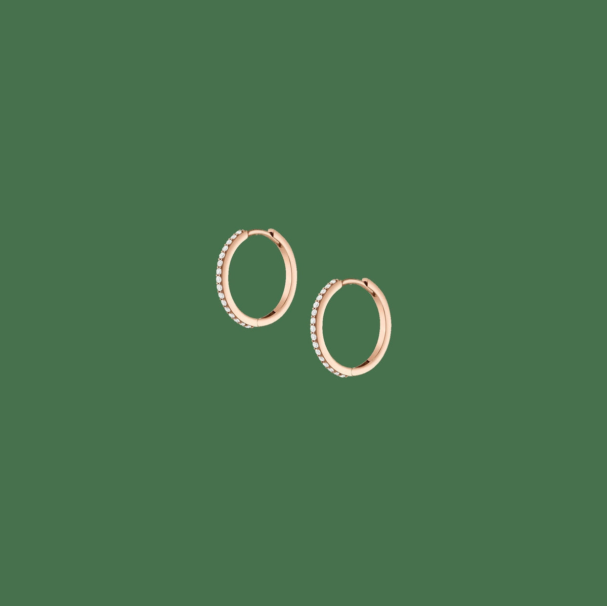 Thin Forever Diamond Hinged Huggie Earrings