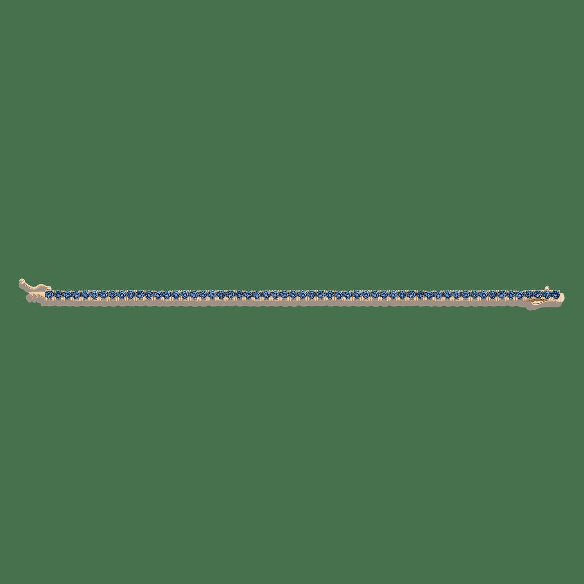 Lab Grown Blue Sapphire Tennis Bracelet - 6ct