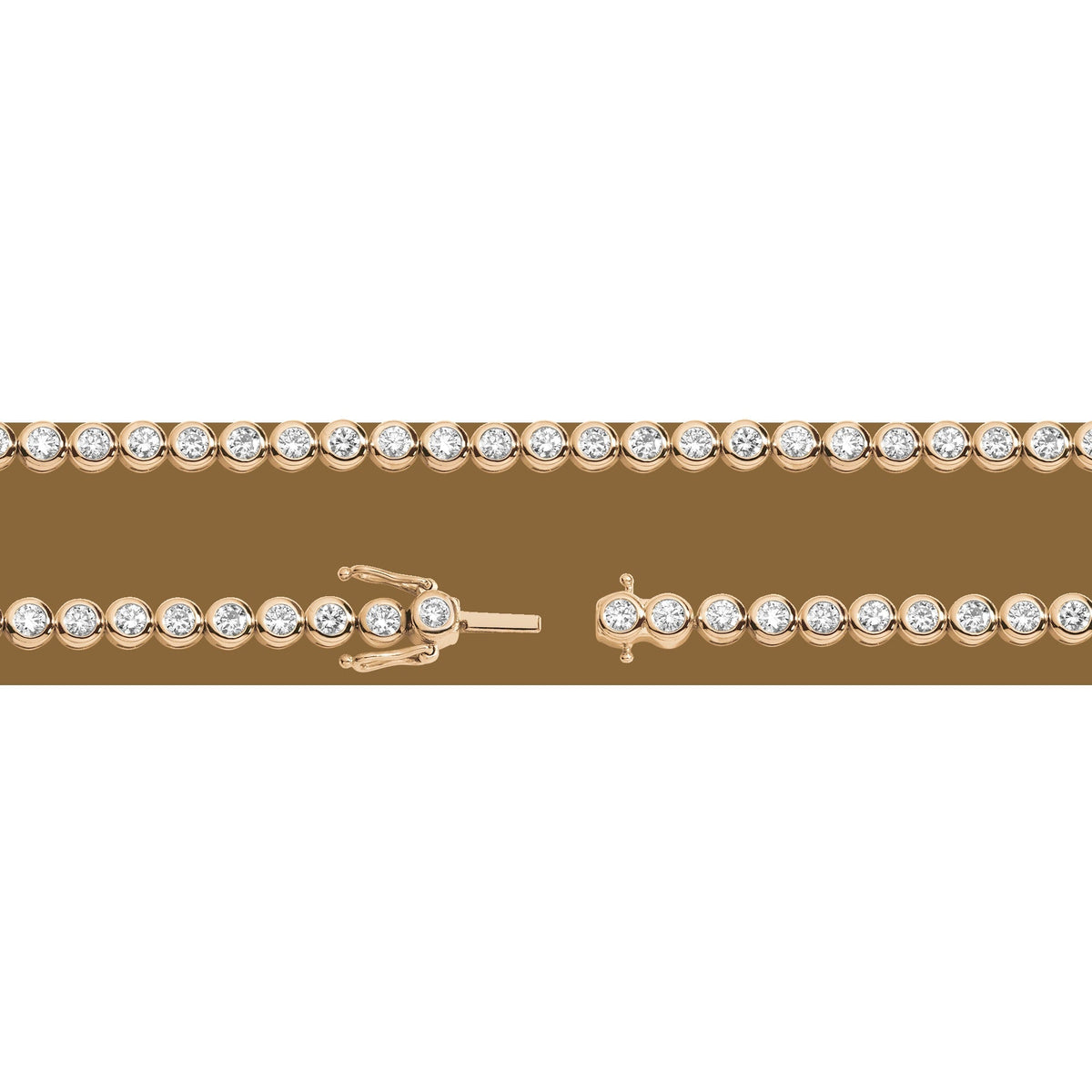 Lab Grown Diamond Bezel Tennis Necklace