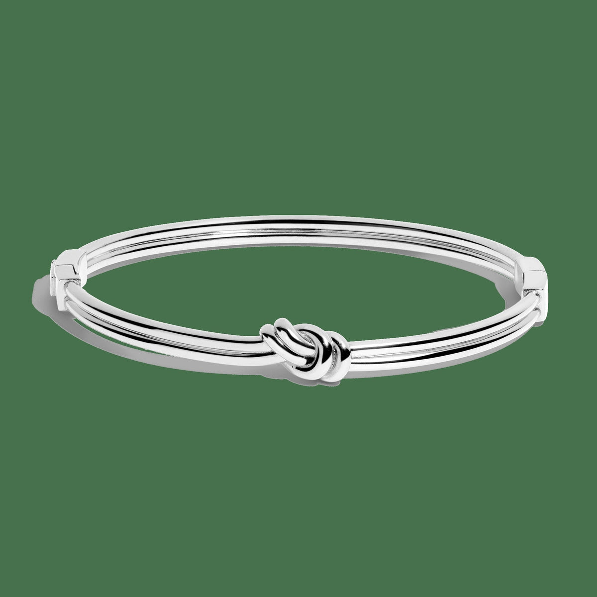 Gold Knot Hinged Bracelet
