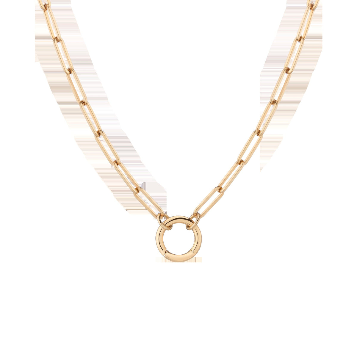 Paperclip Chain Charm Necklace