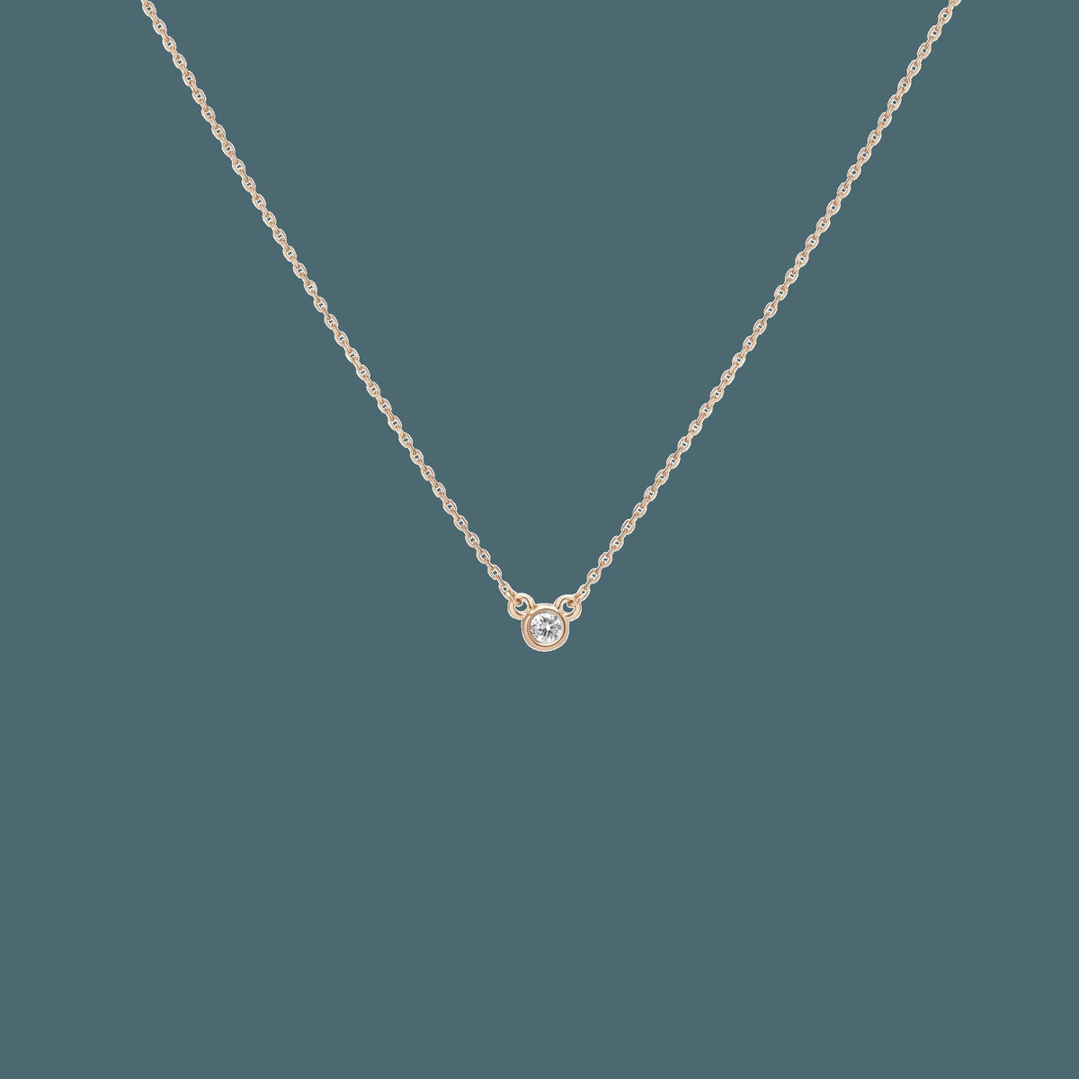 Mini Diamond Bezel Necklace