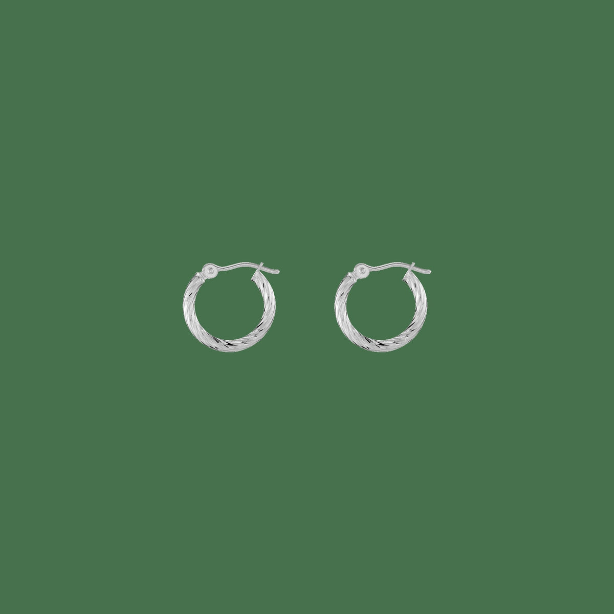 Thin Twisted Hoop Earrings