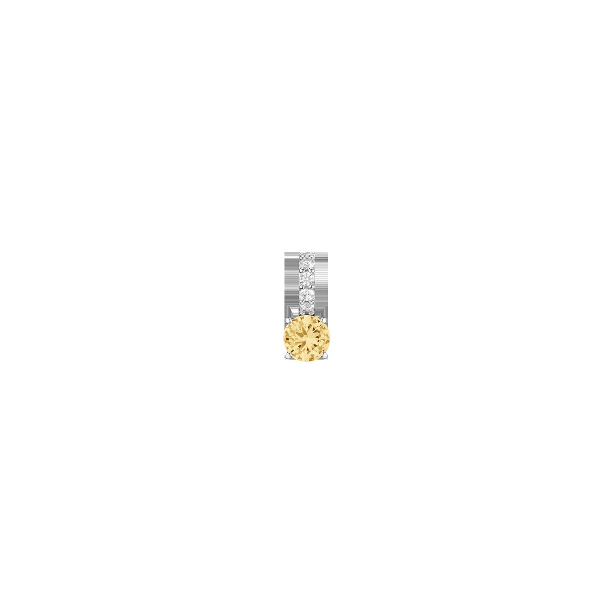 Round Cut Tennis Charm Pendant
