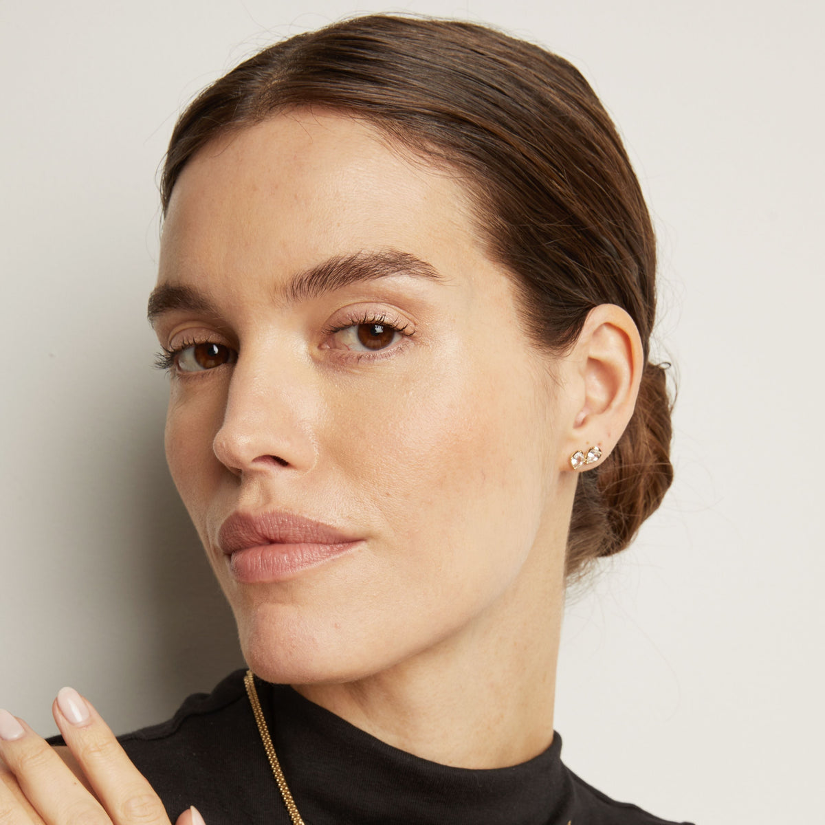 Georgian Toi et Moi Stud Earrings