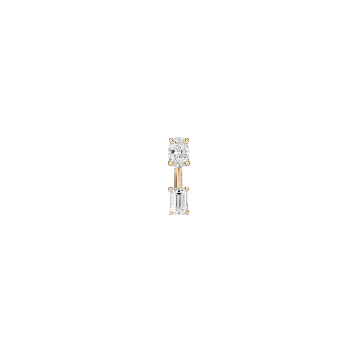 Lab Grown Diamond Ear Jacket - 0.5ct Emerald Bottom Stone