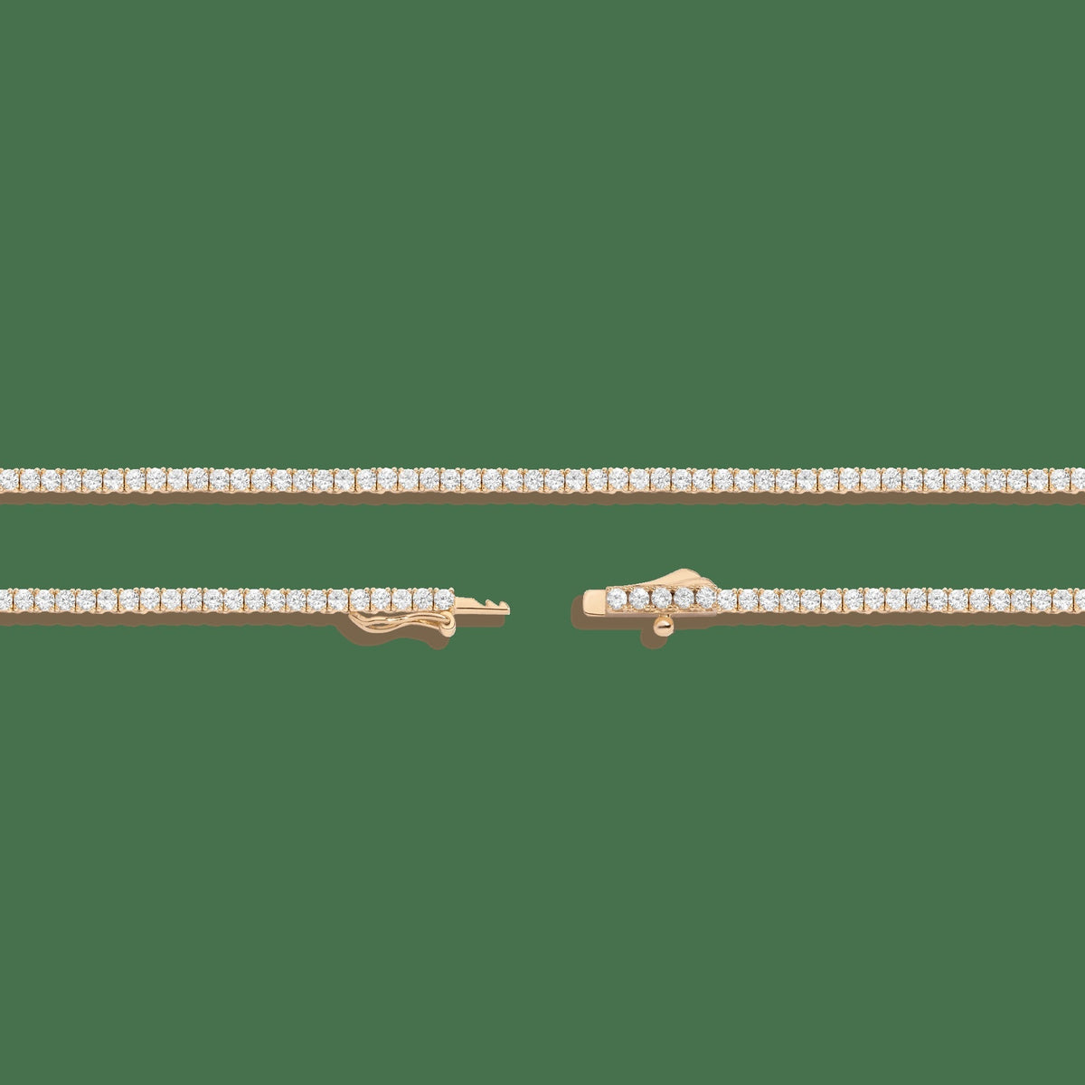 Lab Grown White Sapphire Tennis Necklace