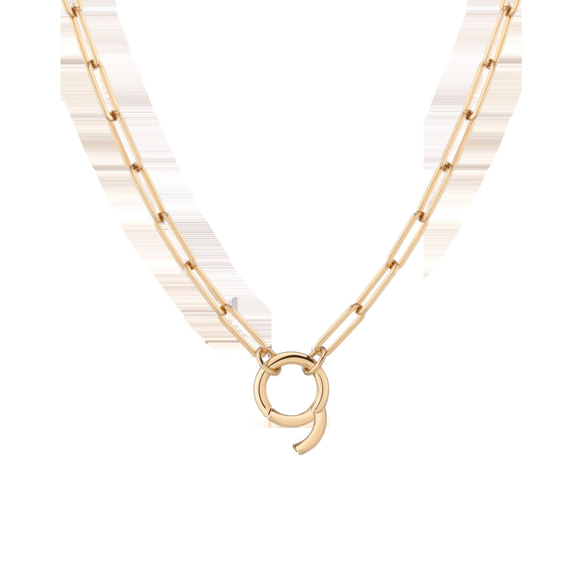 Paperclip Chain Charm Necklace