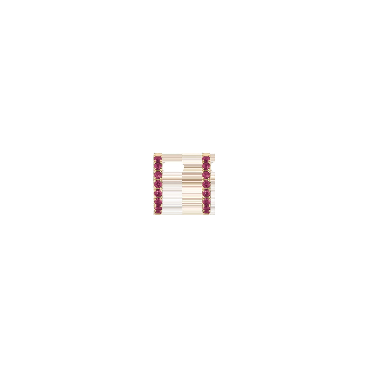 Lab Grown Red Ruby Huggie Earrings