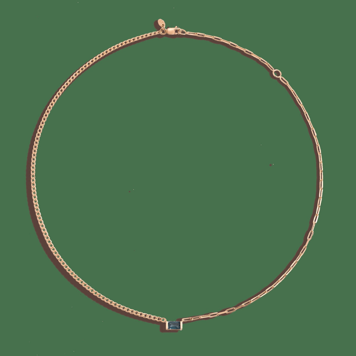 AURATE X MICHELLE: Tranquility Blue Topaz Chain Necklace