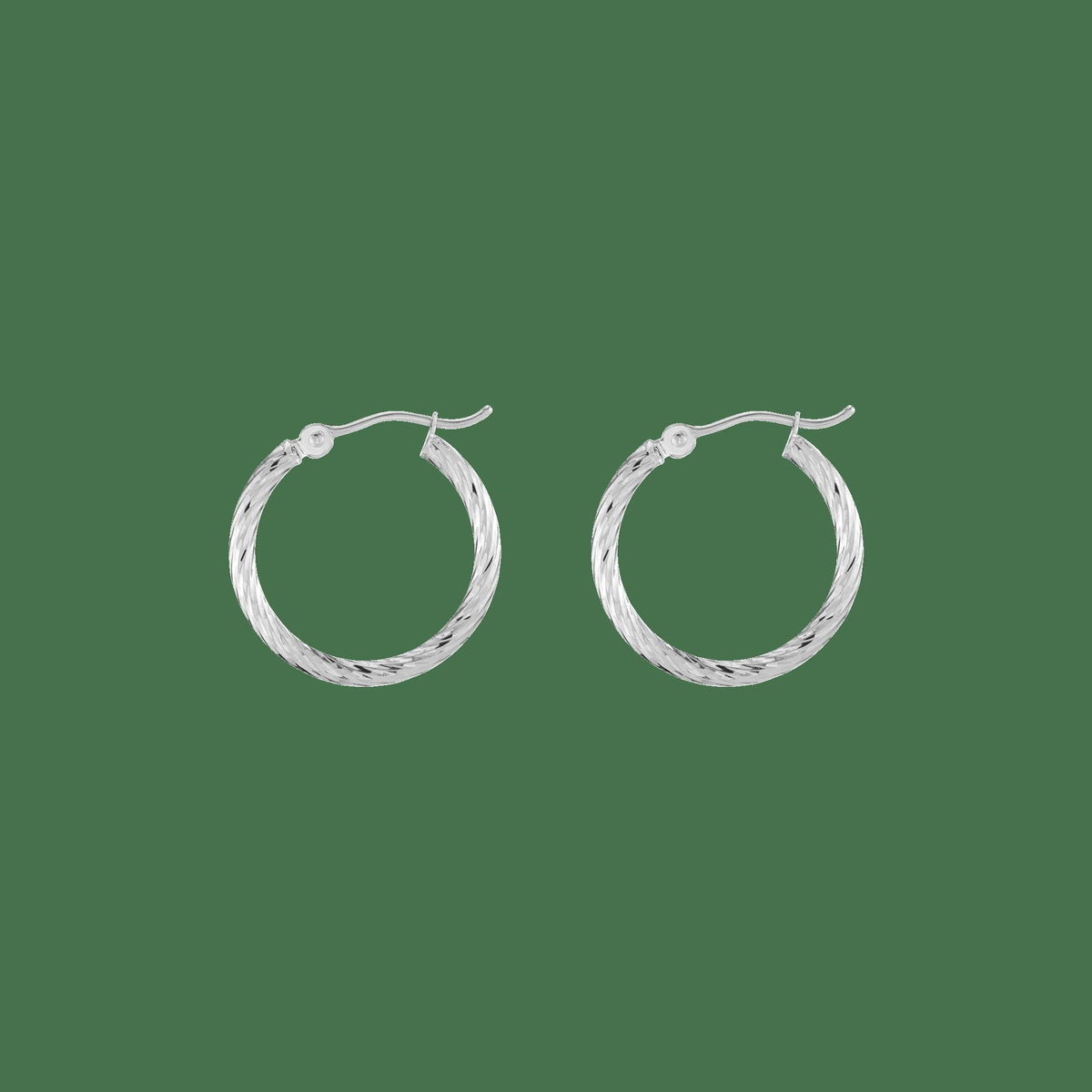 Thin Twisted Hoop Earrings