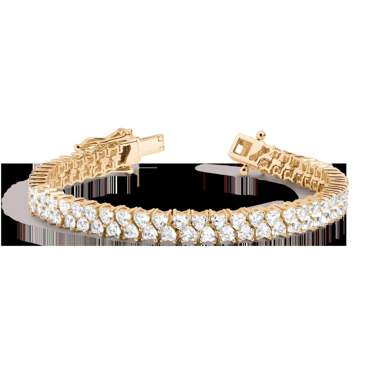 Lab Grown White Sapphire Love Affair Tennis Bracelet