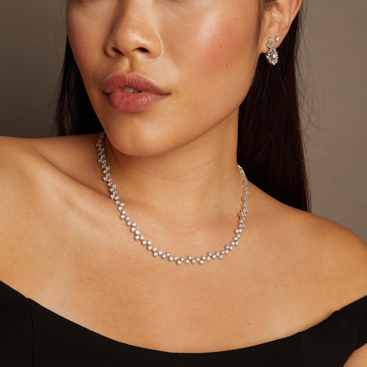 16ct Floating Lab Grown Diamond Tennis Necklace