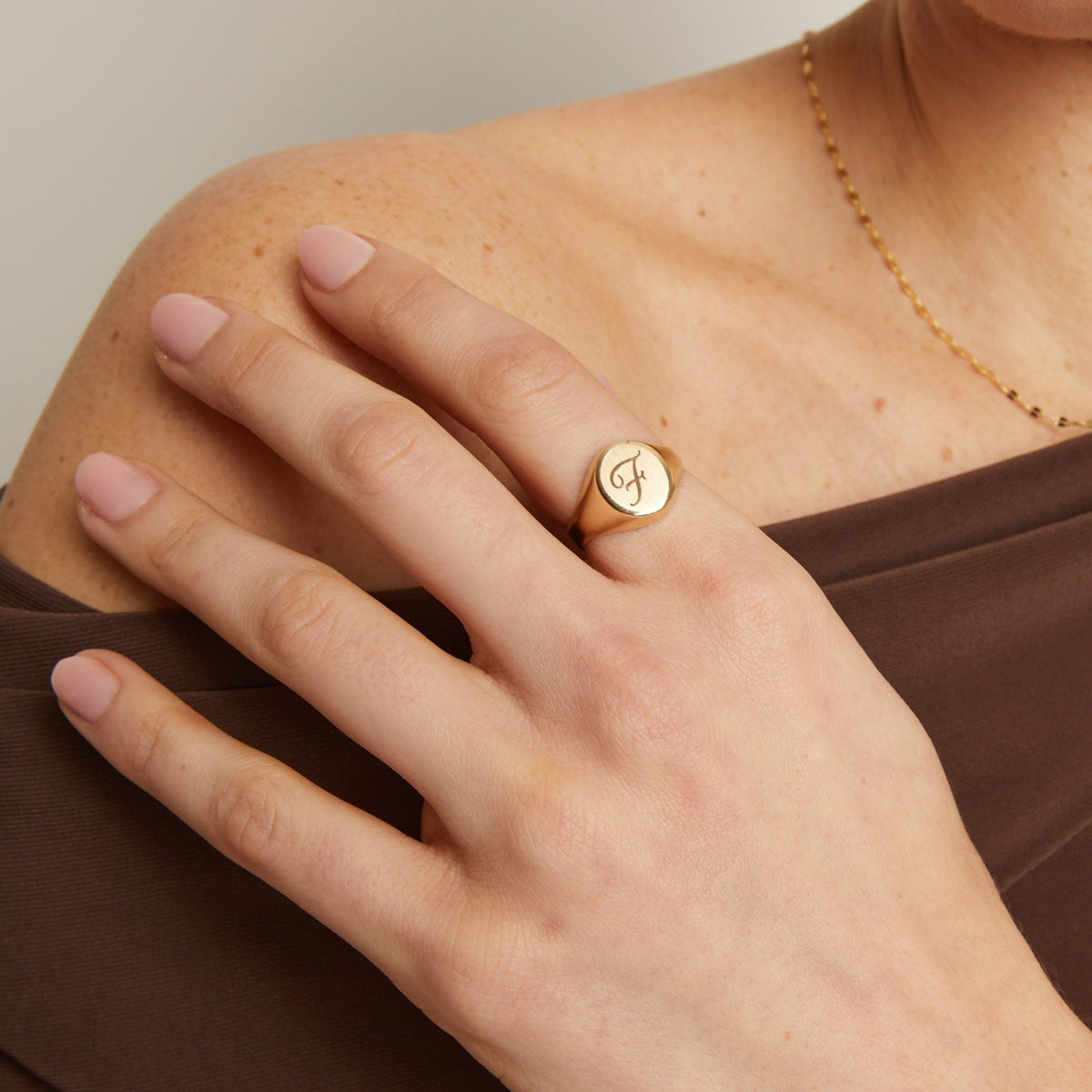 Round Signet Ring