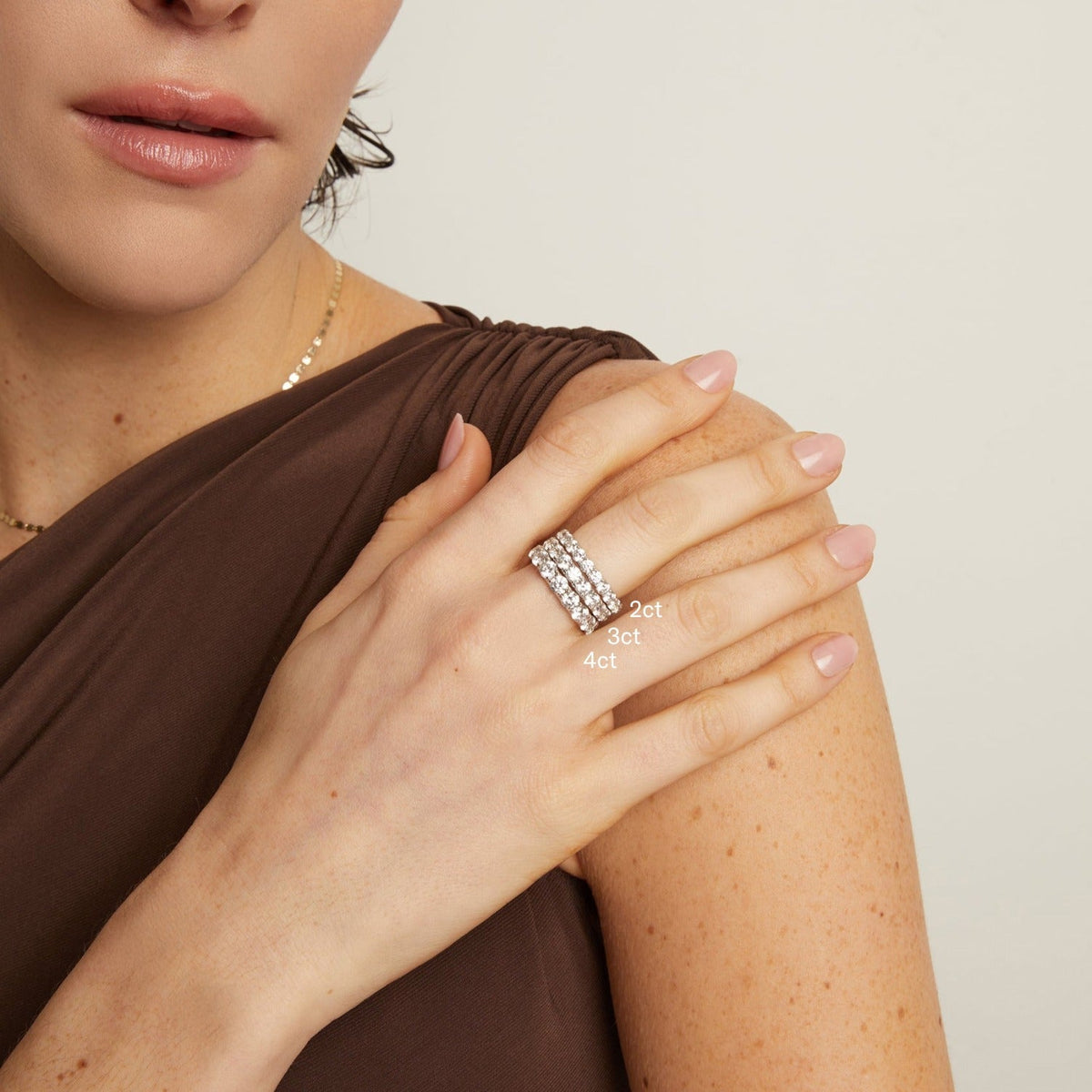 2ct Round Lab Grown Diamond Eternity Ring