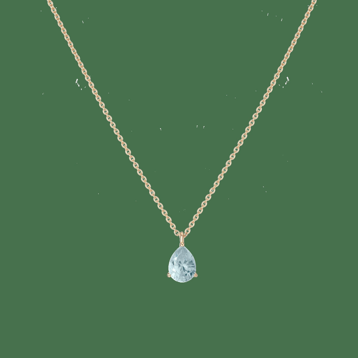 Pear Gemstone Solitaire Necklace