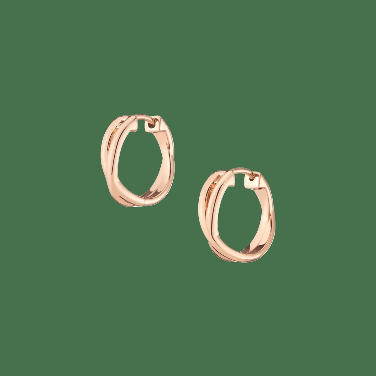 Crossover Huggie Earrings