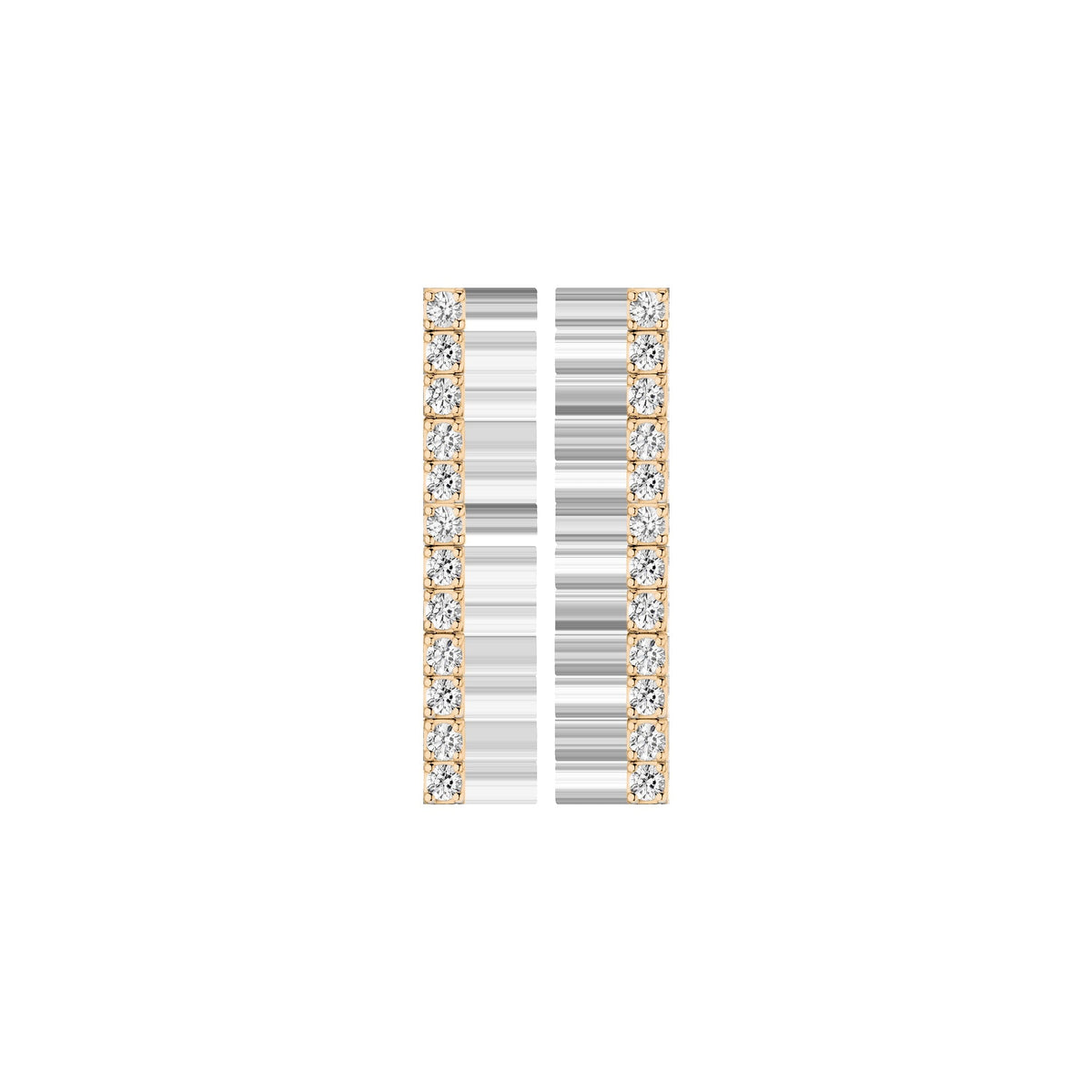 Lab Grown White Sapphire Tennis Earrings