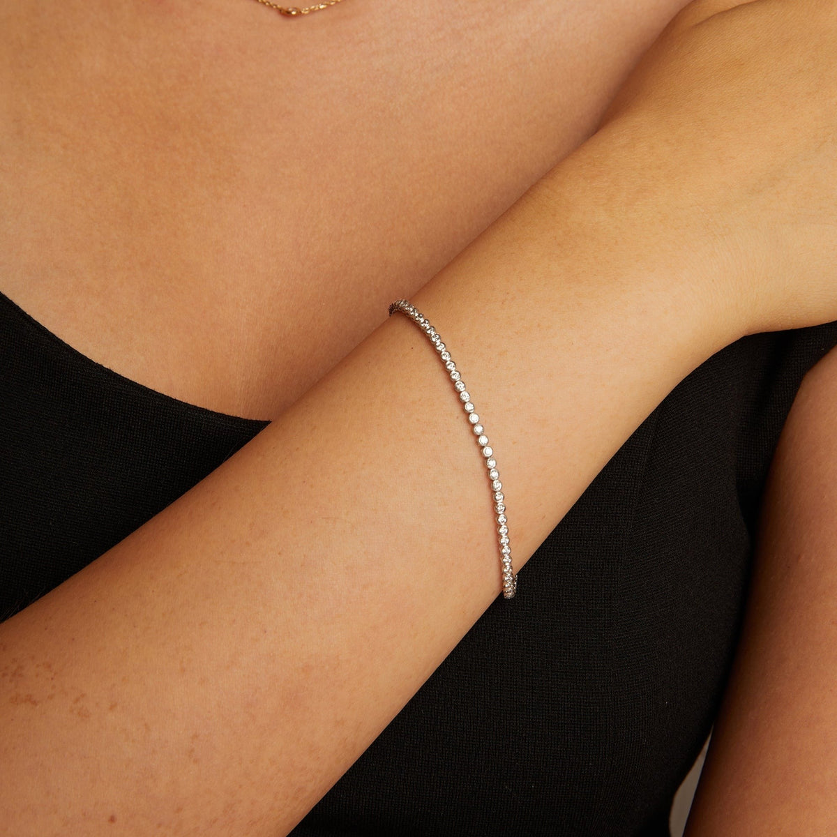 2.5ct Lab Grown Diamond Bezel Tennis Bracelet
