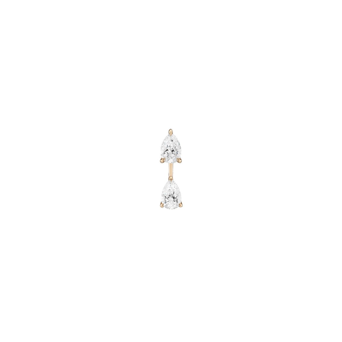 Lab Grown Diamond Ear Jacket - 0.5ct Pear Bottom Stone