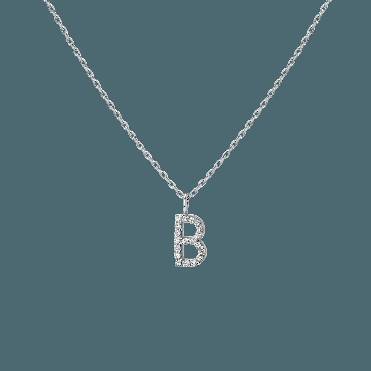 Classic Diamond Letter Necklace