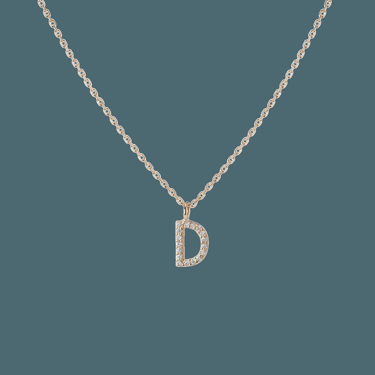 Classic Diamond Letter Necklace