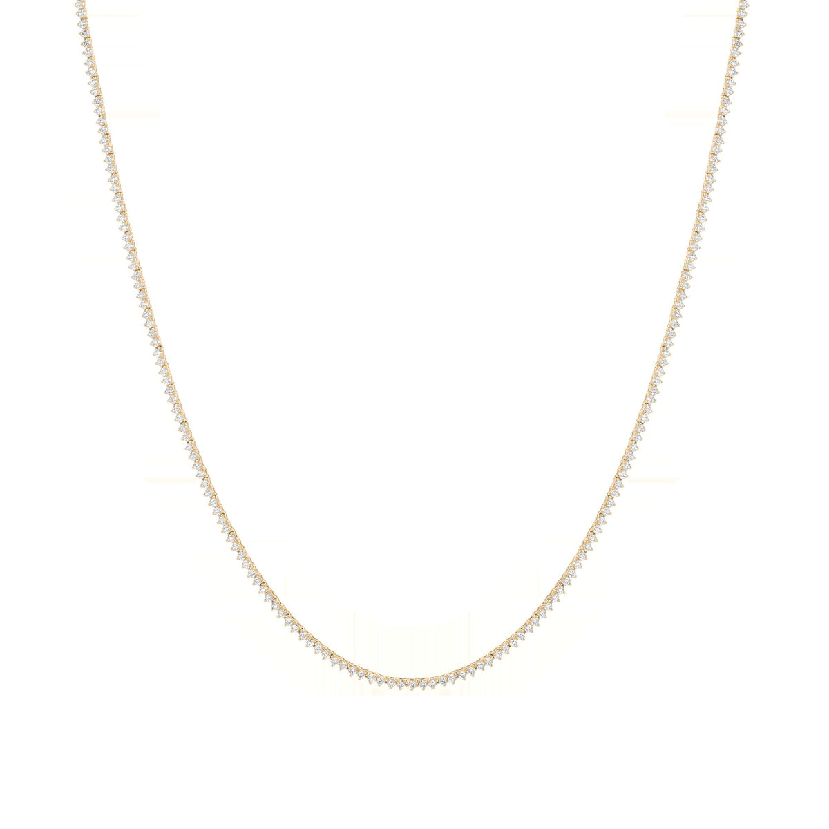 Three-Prong Lab Grown Diamond Tennis Necklace