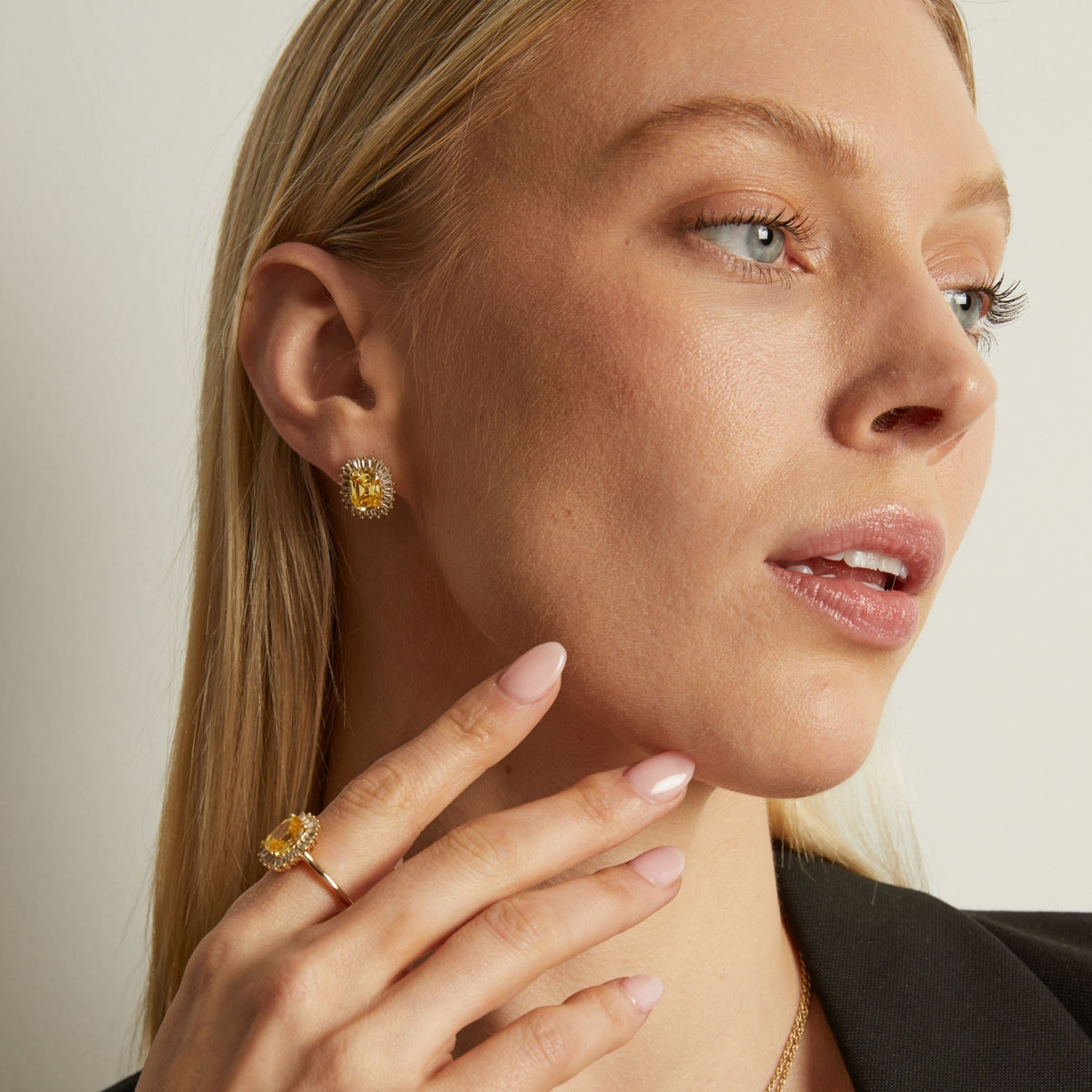 Lab Grown Yellow Canary Alexandra Earrings