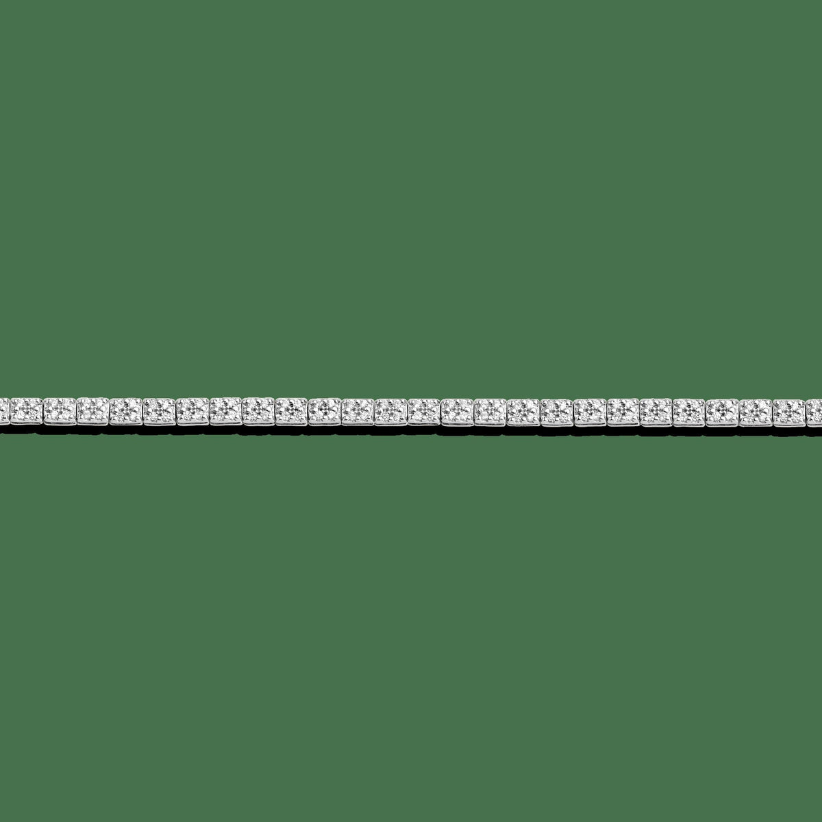Diamond Cluster Tennis Bracelet