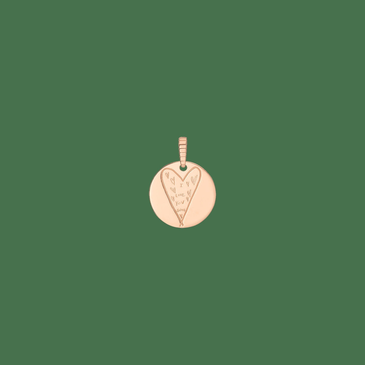 Story in Gold Engraved Pendant