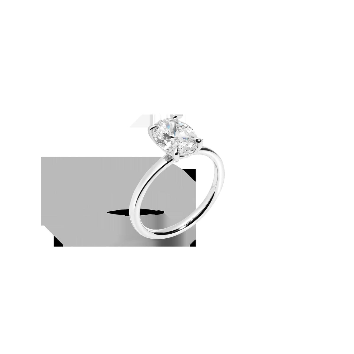 2ct Oval Lab Grown Diamond Solitaire Ring