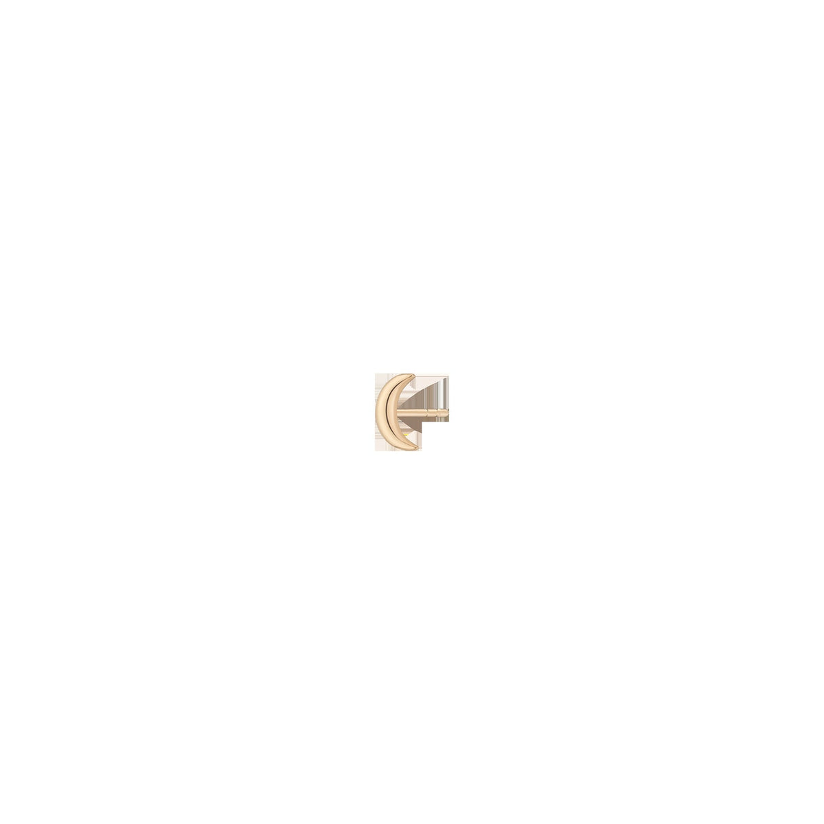 Gold Moon Stud Earrings