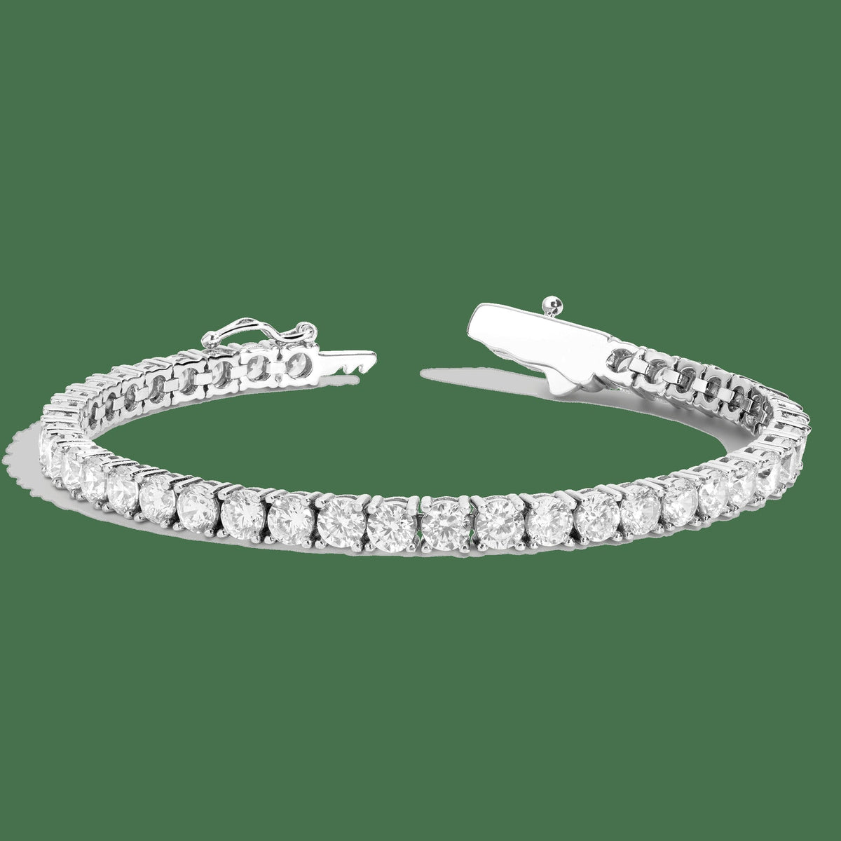 Lab Grown White Sapphire Tennis Bracelet