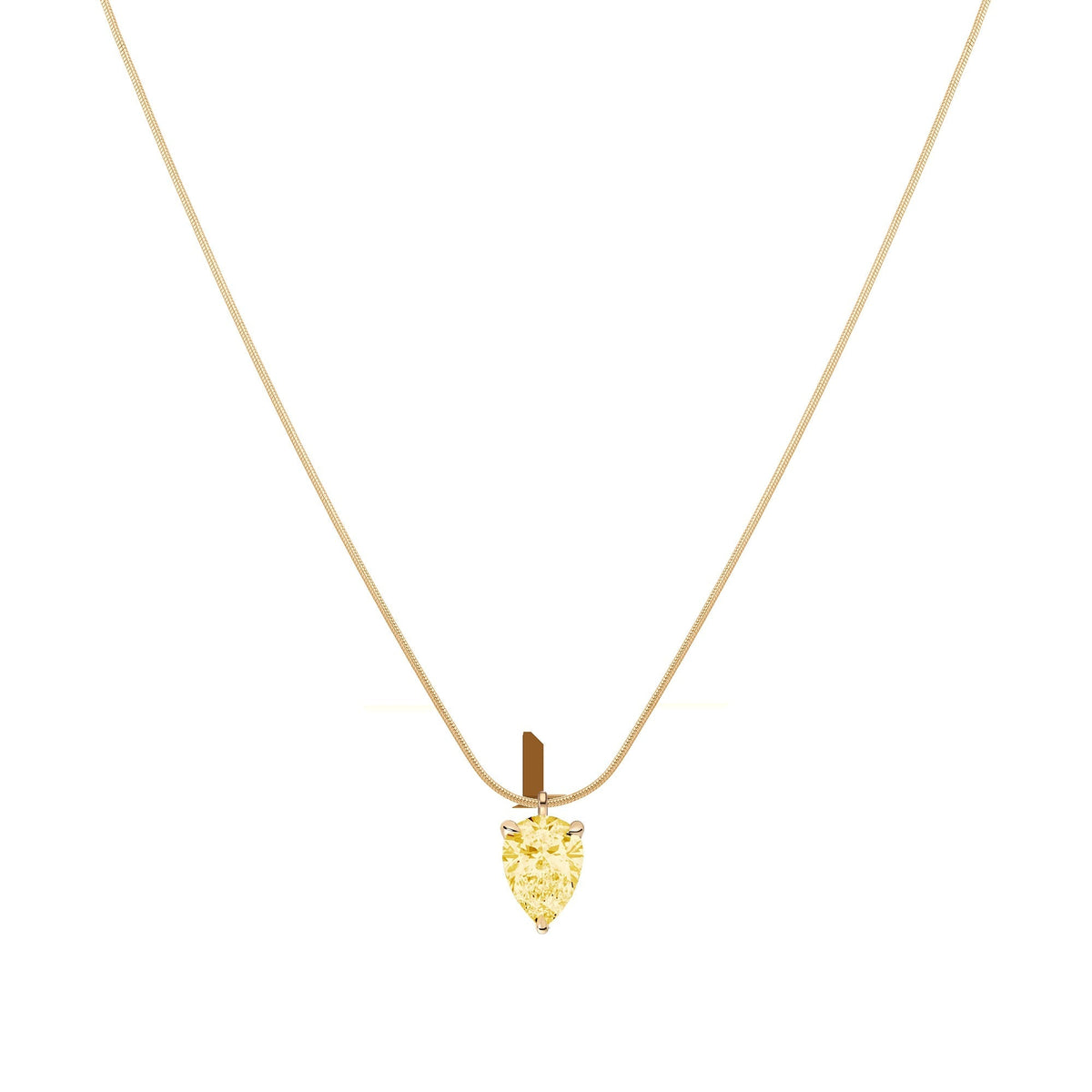 Aurate x Marilyn Monroe: Lab Grown Yellow Canary Pendant Necklace