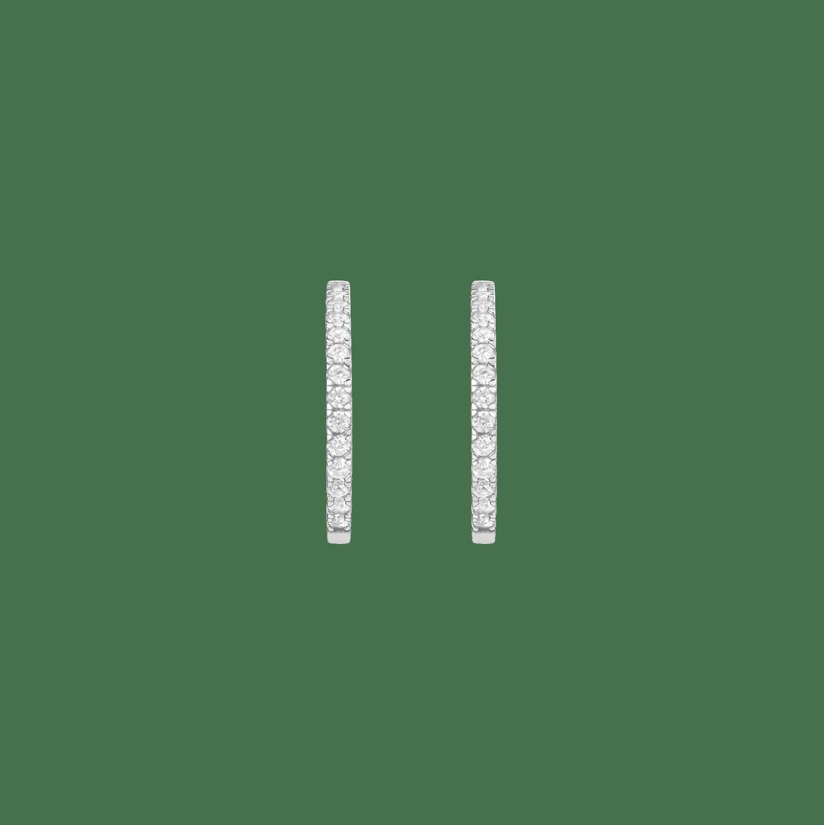 35mm Lab Grown White Sapphire Hoop Earrings