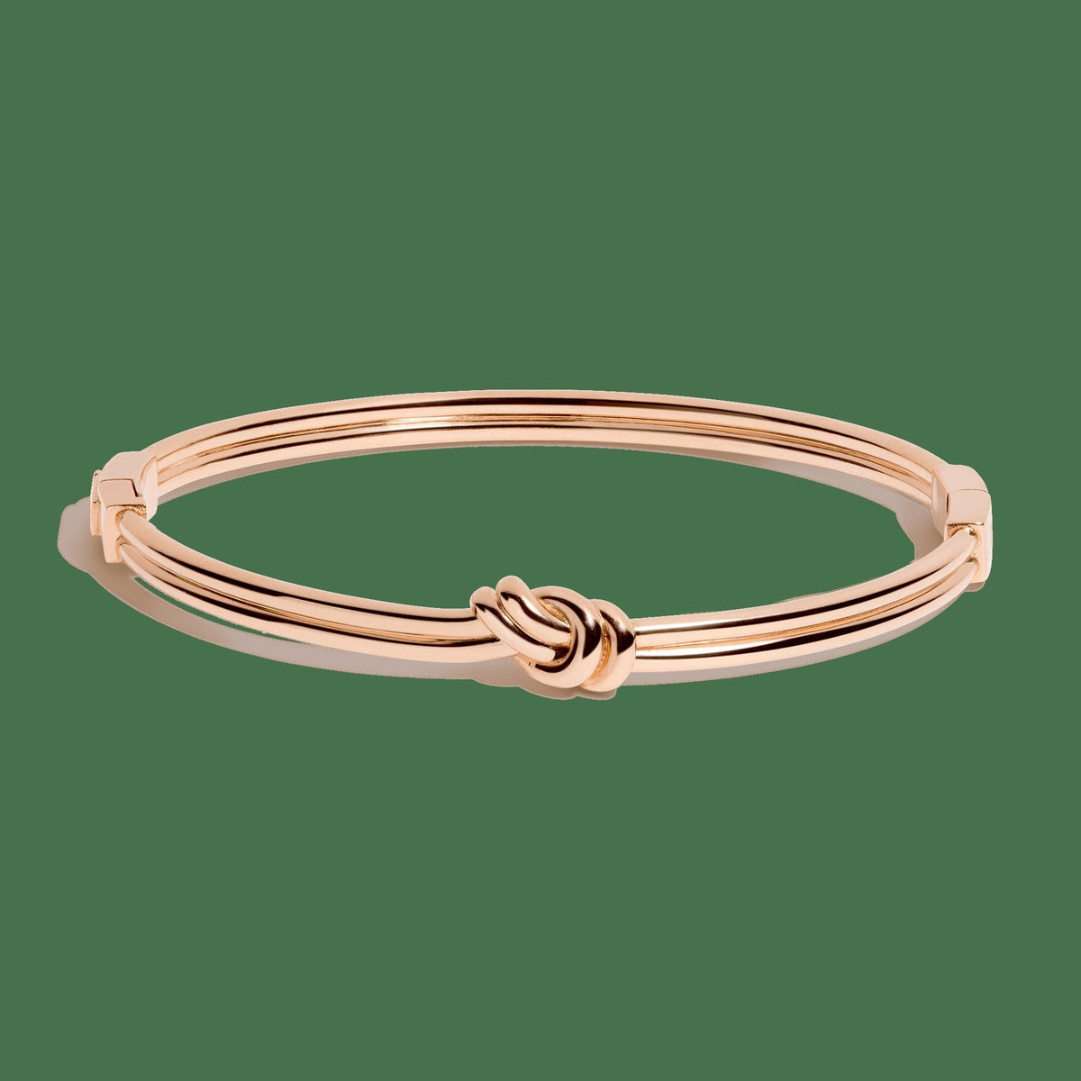 Gold Knot Hinged Bracelet