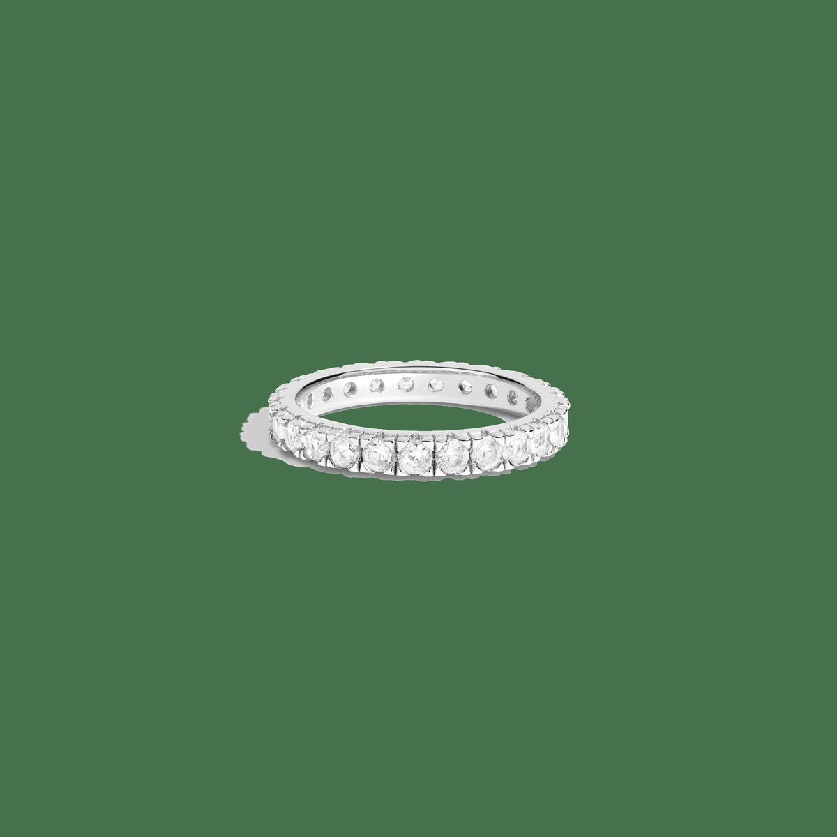 Lab Grown White Sapphire Eternity Ring