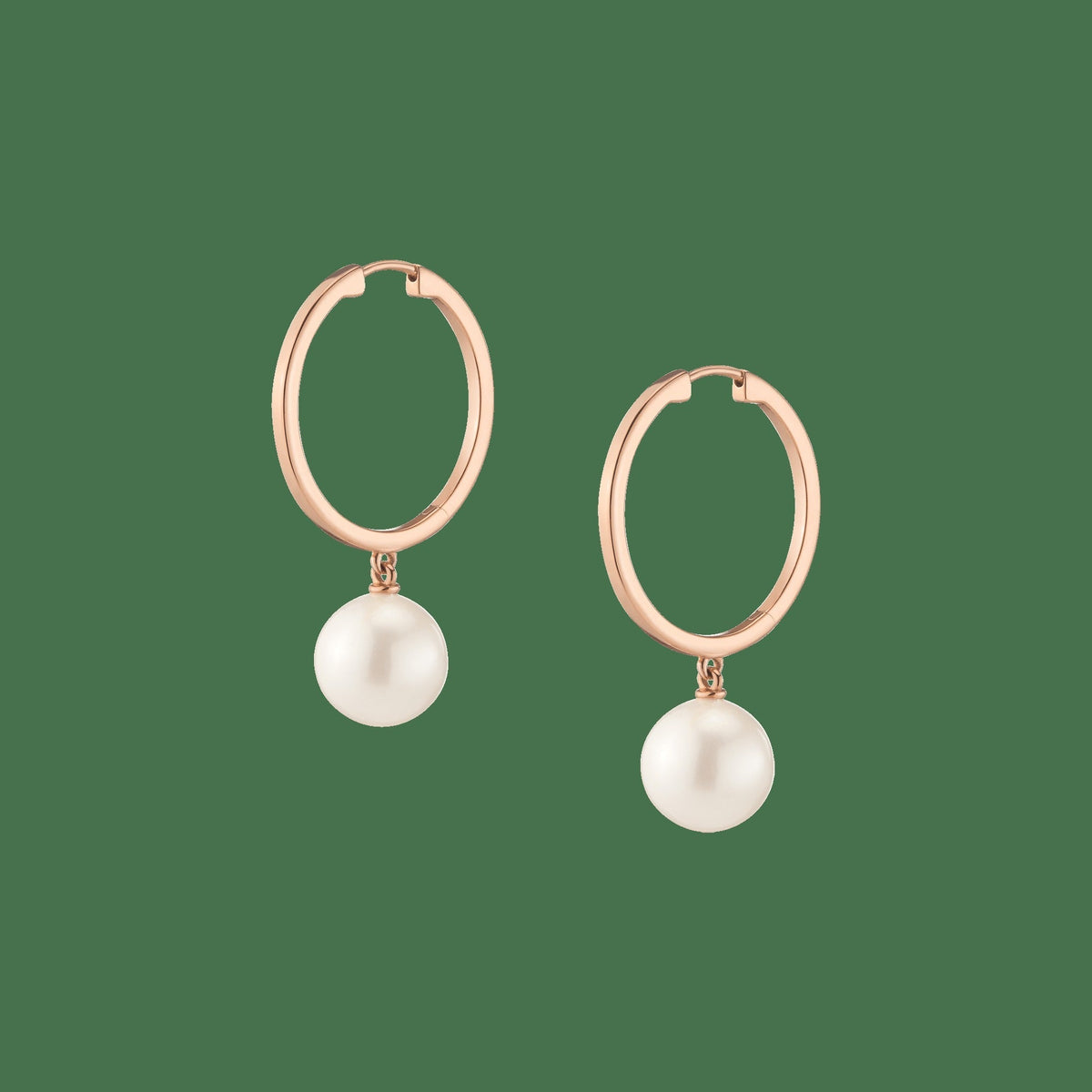 Pearl Hoop Earrings