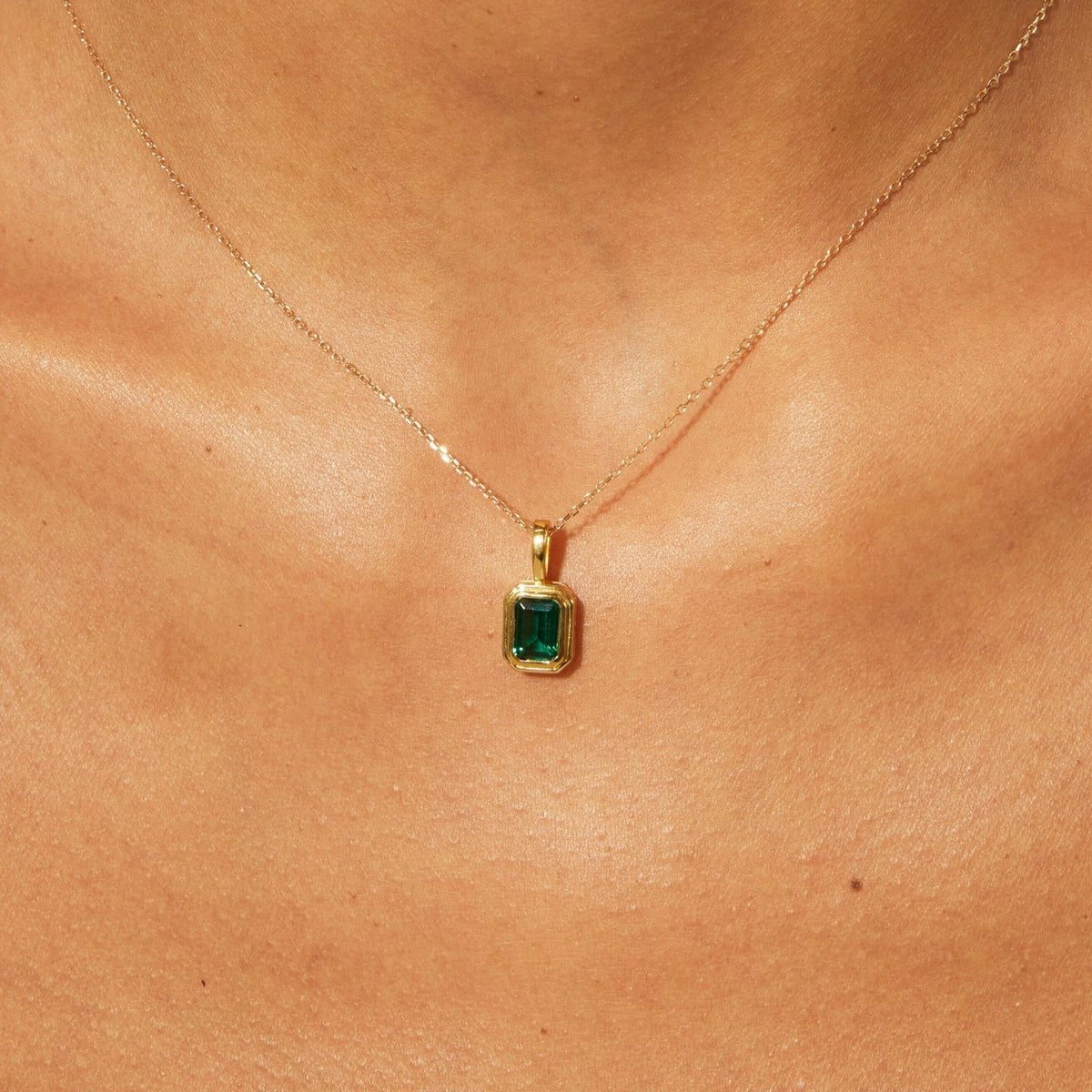 Lab Grown Emerald Heirloom Pendant