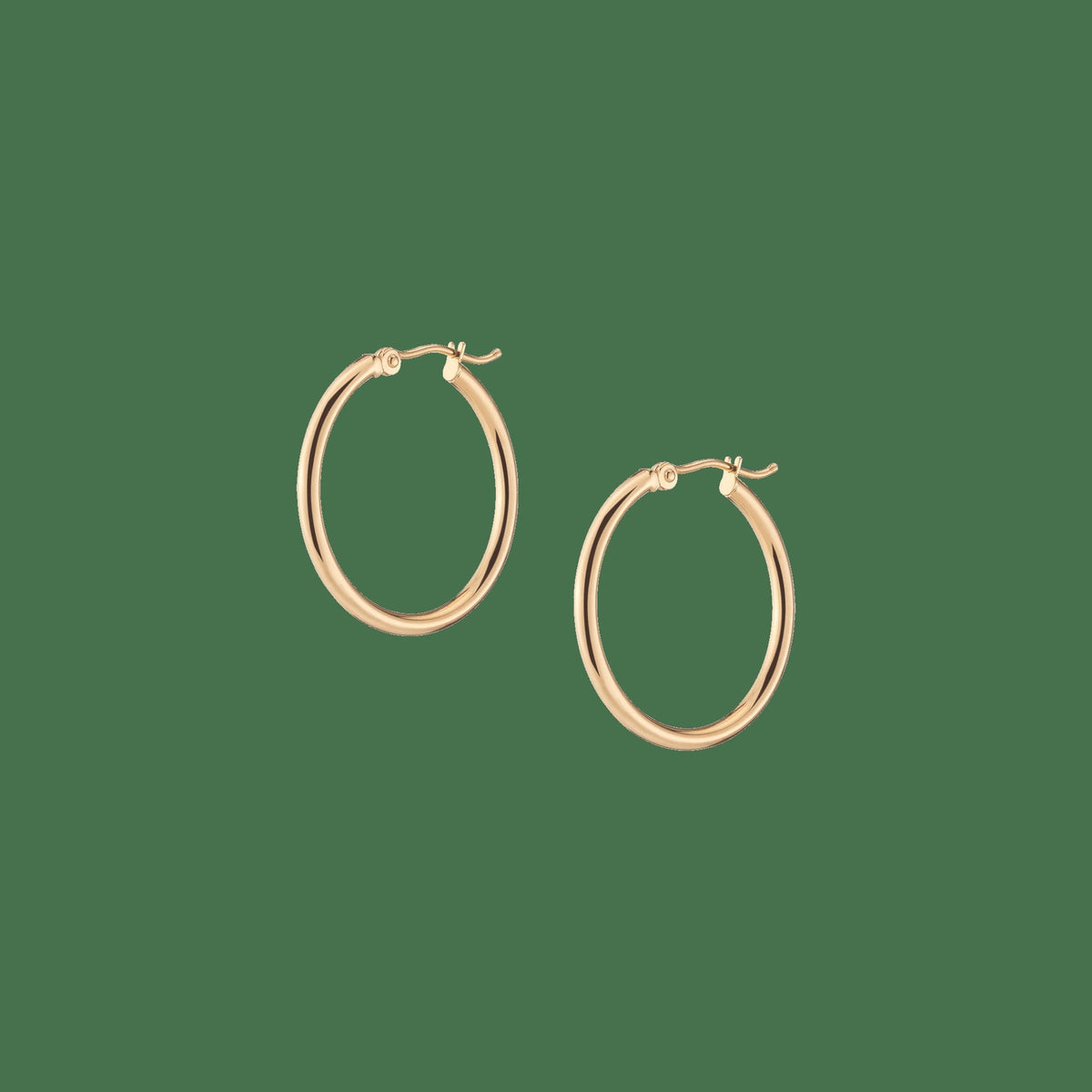 Gold Hoop Earrings - 2mm