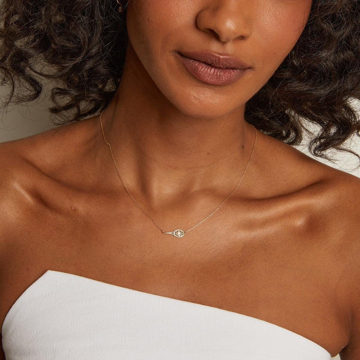 Aurate x Wilson: W Tennis Racket Necklace