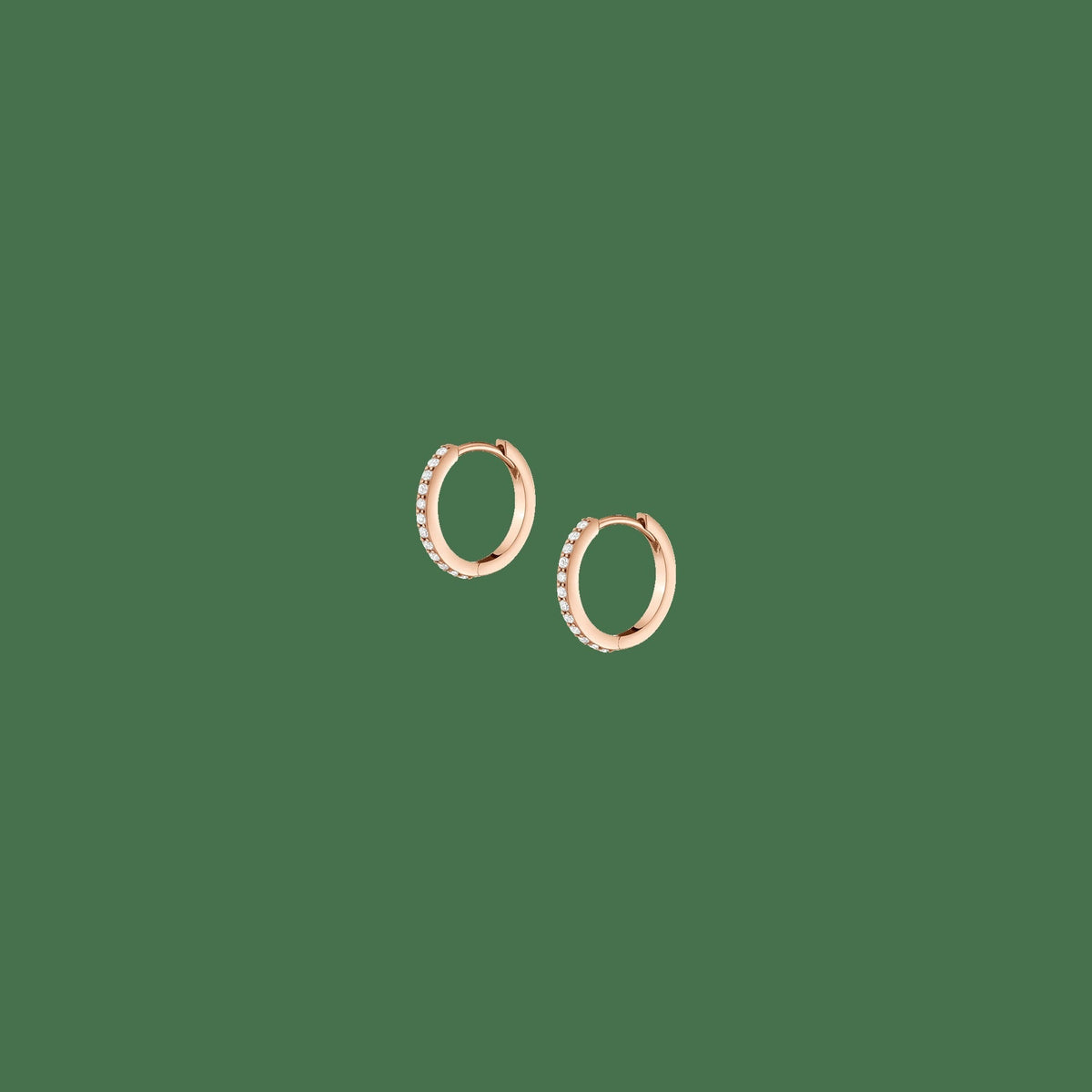 Thin Forever Diamond Hinged Huggie Earrings
