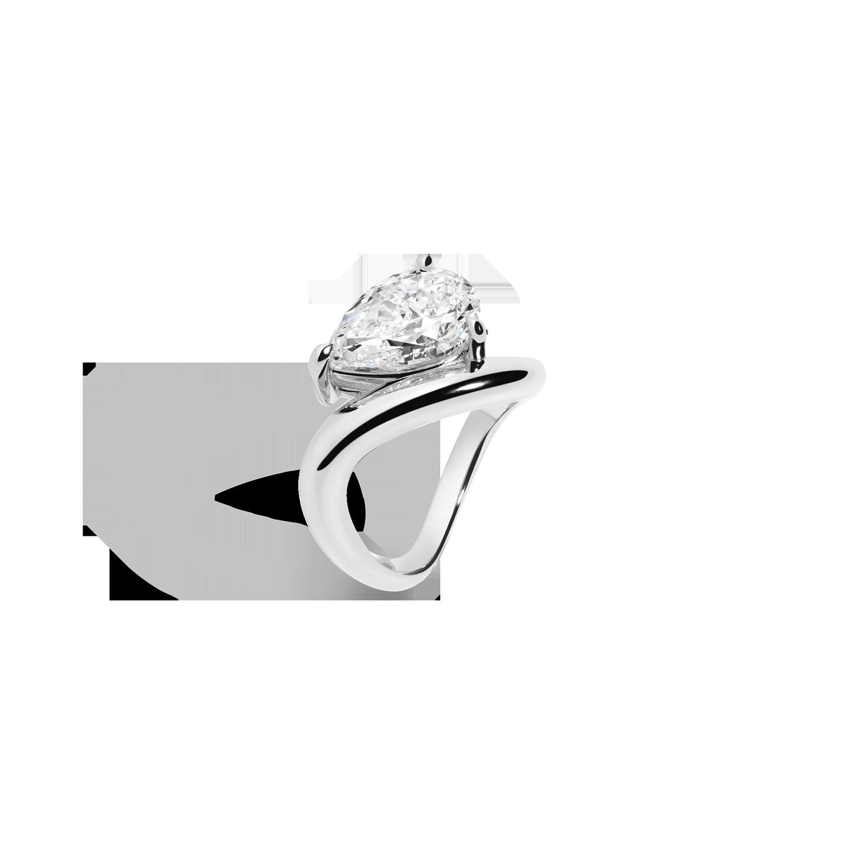 3ct Pear Lab Grown Diamond Floating Ring