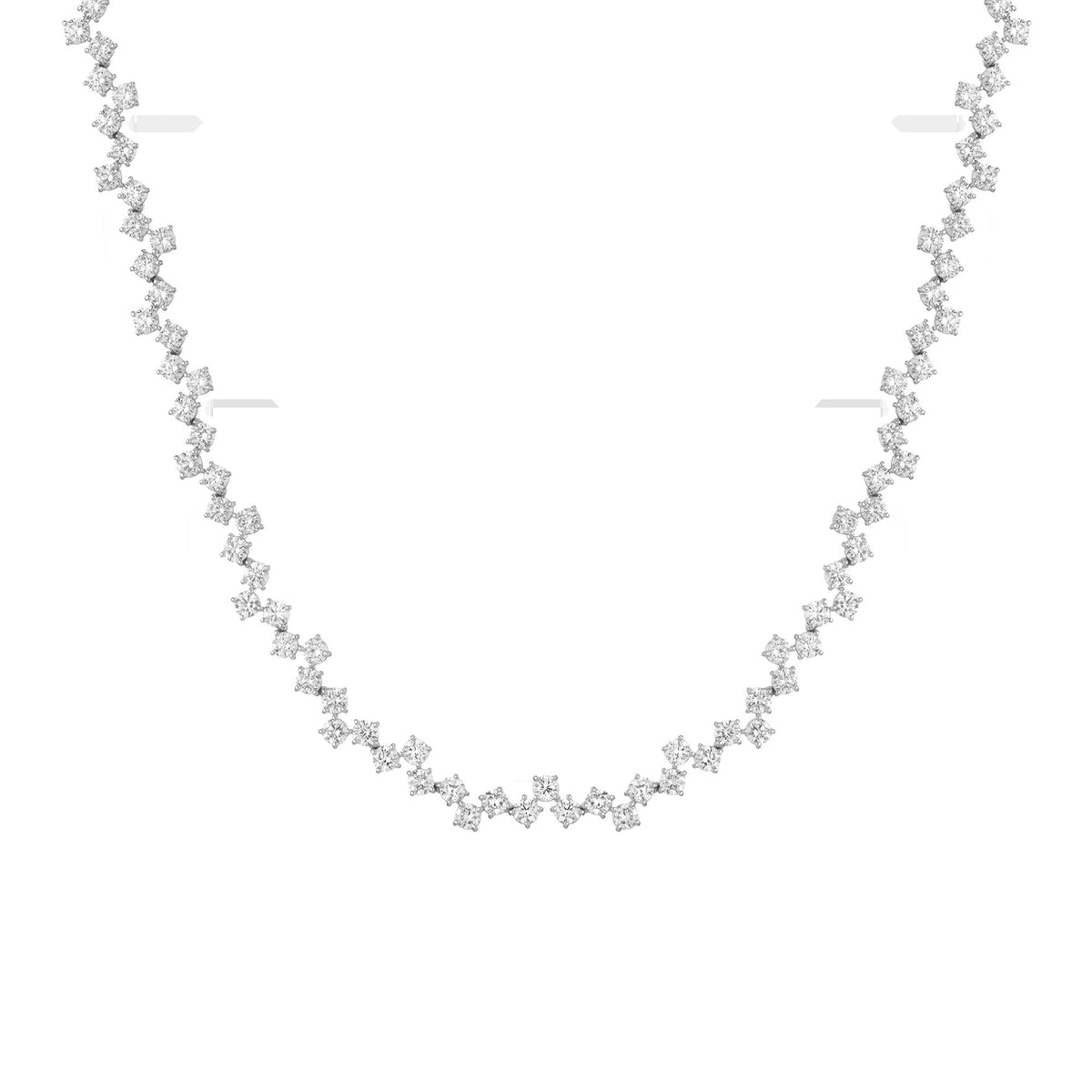 16ct Floating Lab Grown Diamond Tennis Necklace