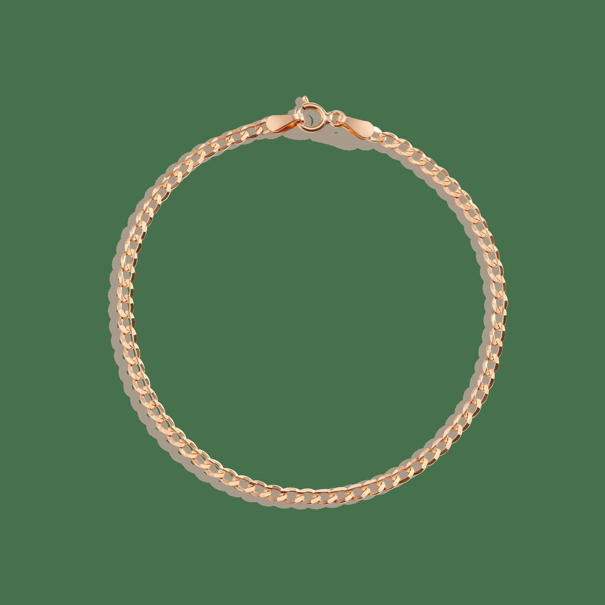 Medium Gold Curb Chain Bracelet