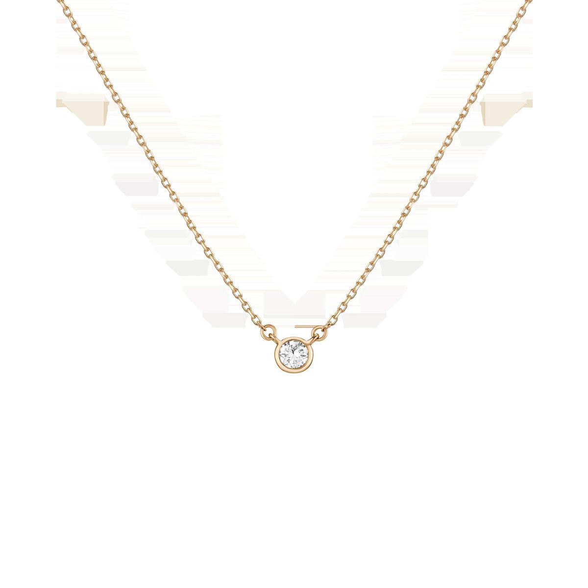 Medium Lab Grown Diamond Bezel Necklace