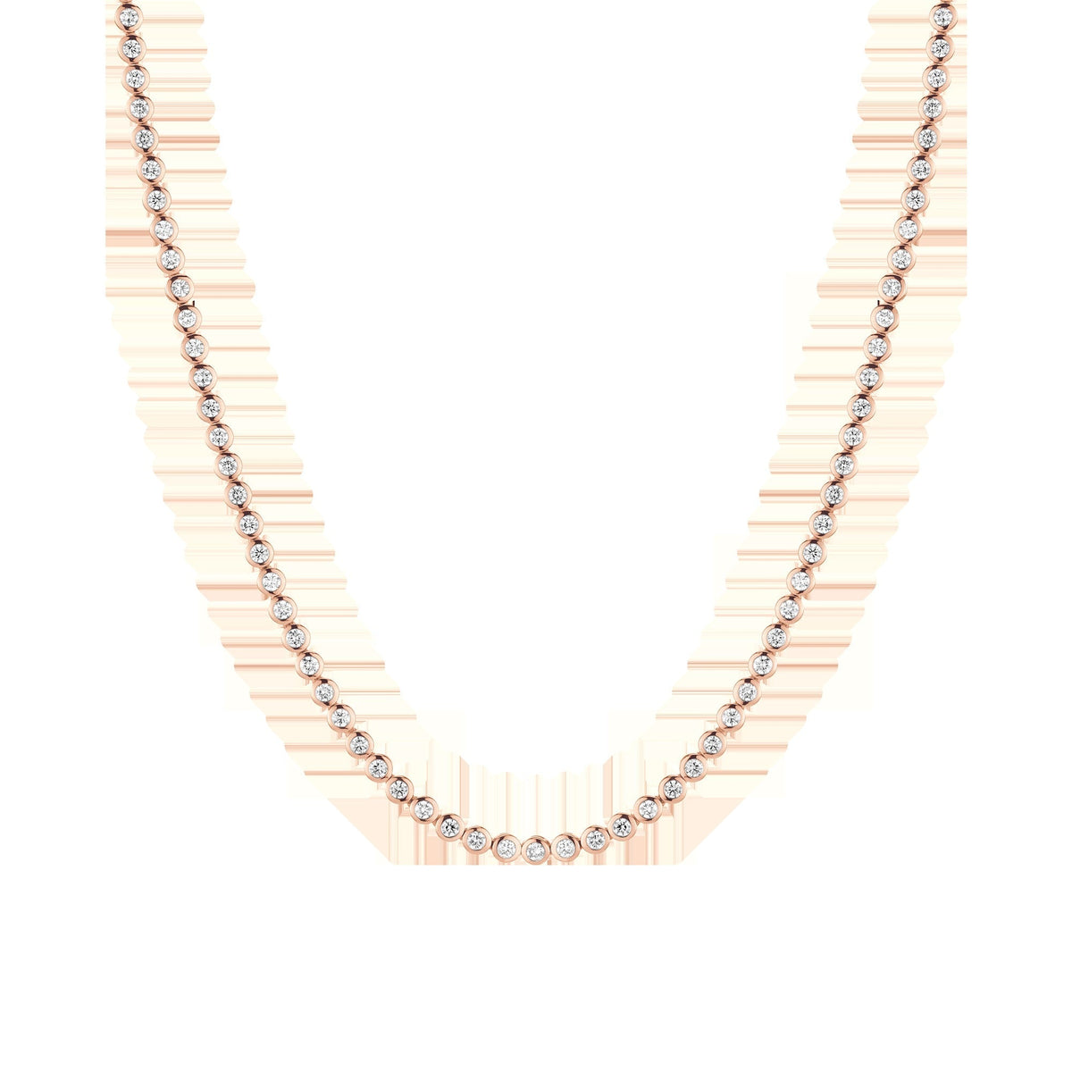 Lab Grown Diamond Bezel Tennis Necklace