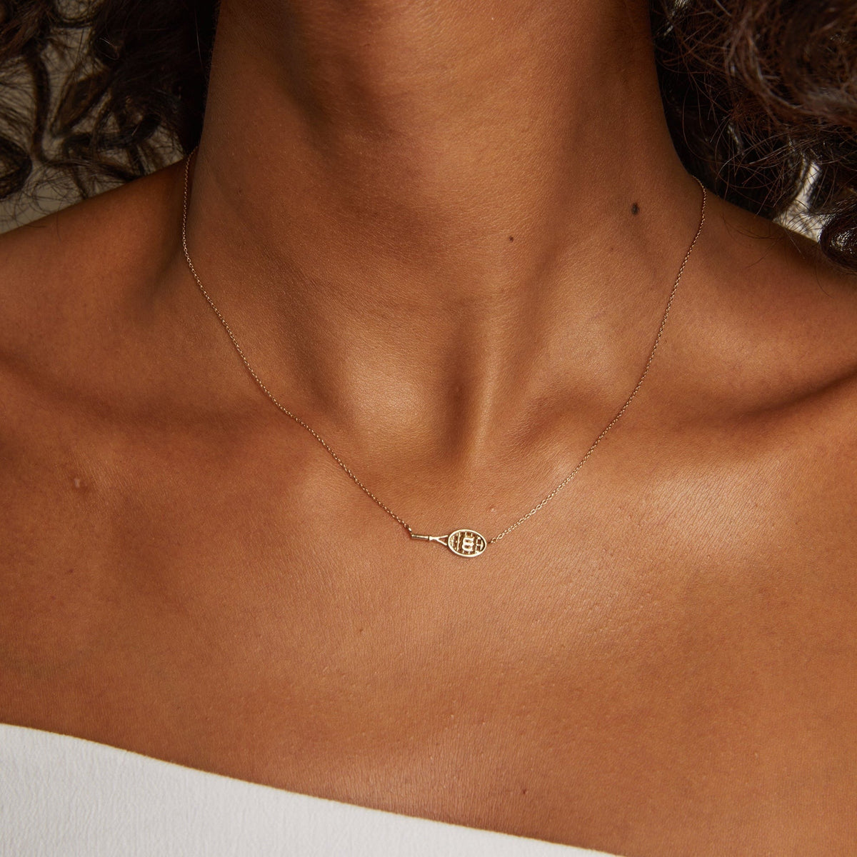 Aurate x Wilson: W Tennis Racket Necklace