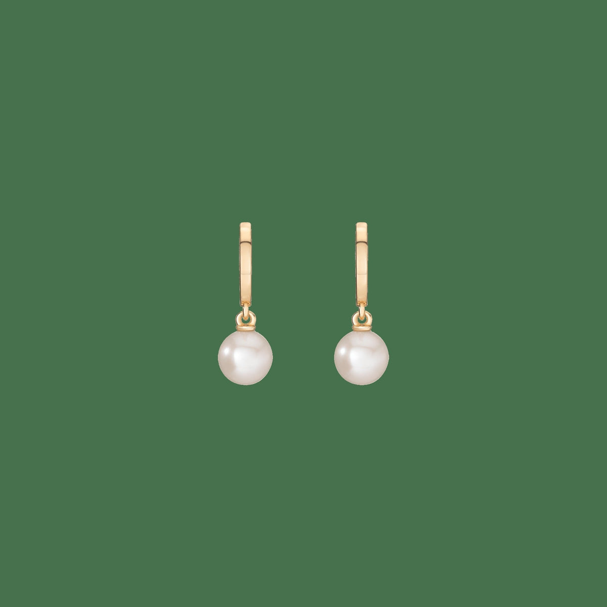 Pearl Huggie Earrings